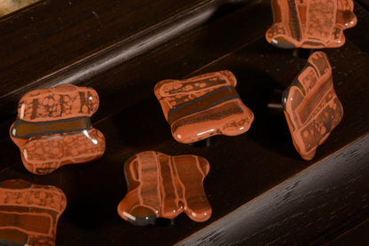 Old Plaid - Melts - Custom Glass Cabinet Hardware - Ann Ivory Studios