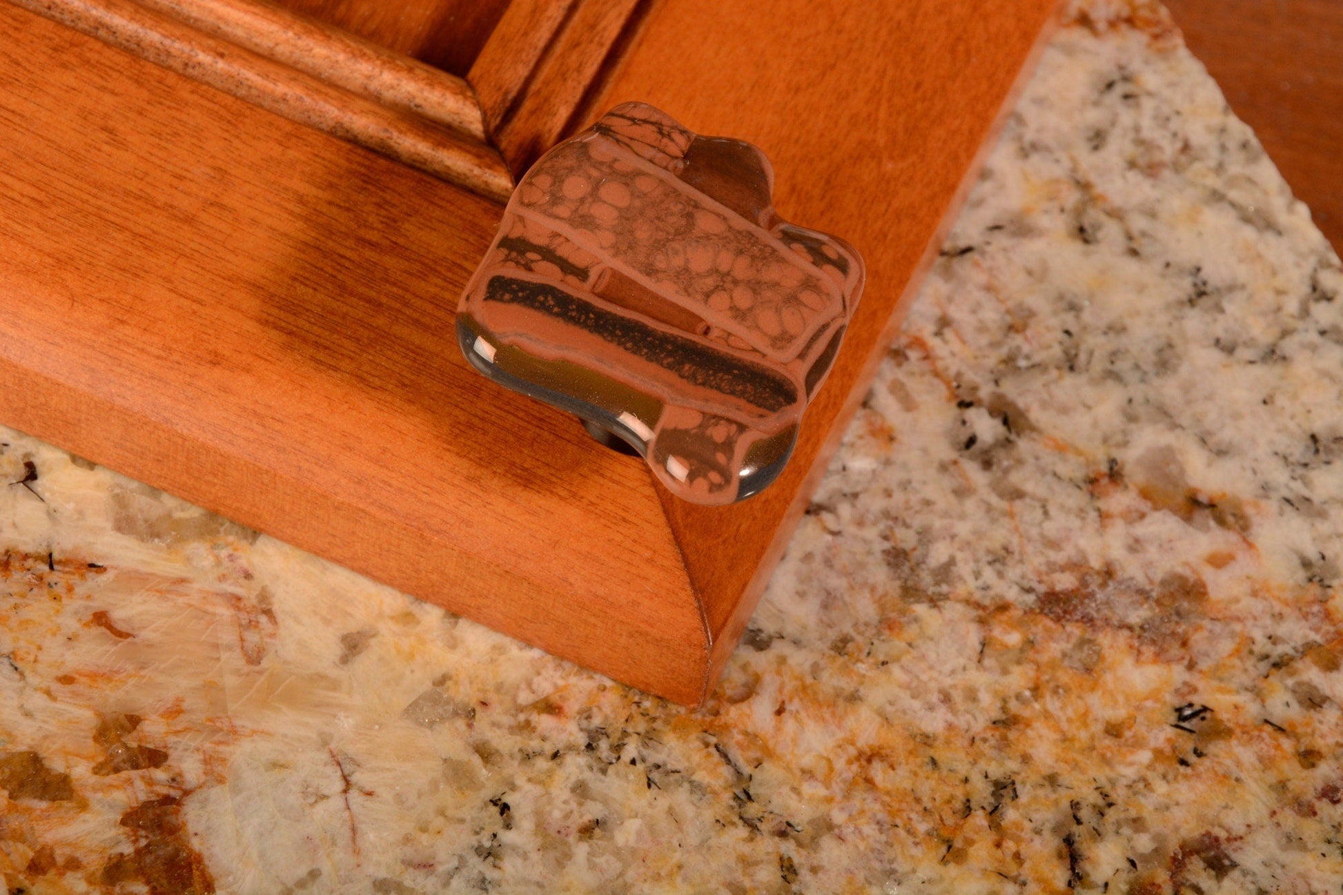 Old Plaid - Melts - Custom Glass Cabinet Hardware - Ann Ivory Studios