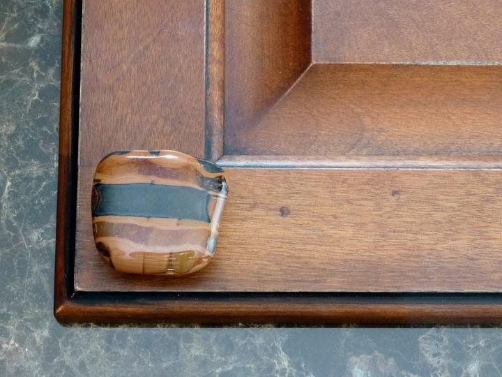 Old Plaid - Melts - Custom Glass Cabinet Hardware - Ann Ivory Studios