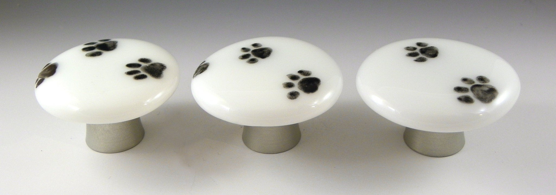 Paw Print - Custom Glass Cabinet Knob - Ann Ivory Studios