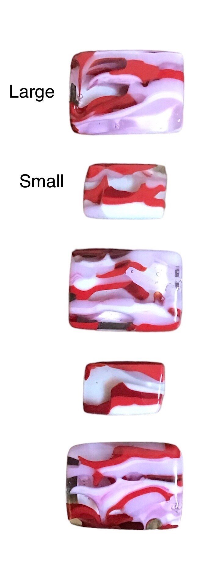 Peppermint Candy Knob: Red, white and pink cabinet knobs - Ann Ivory Studios