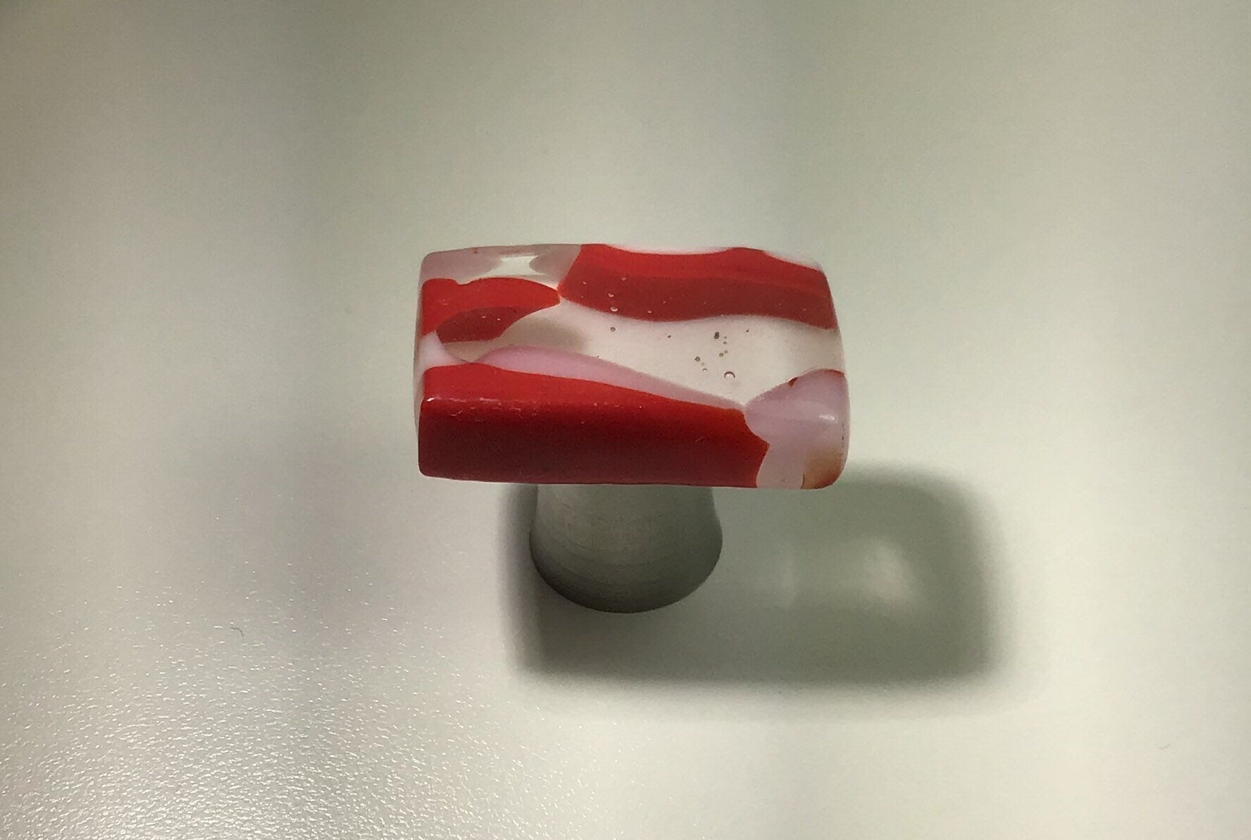 Peppermint Candy Knob: Red, white and pink cabinet knobs - Ann Ivory Studios