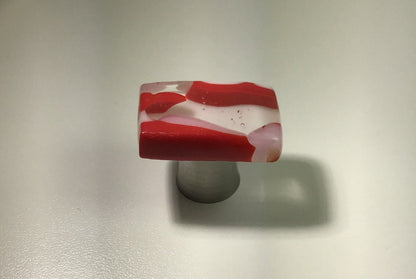 Peppermint Candy Knob: Red, white and pink cabinet knobs - Ann Ivory Studios