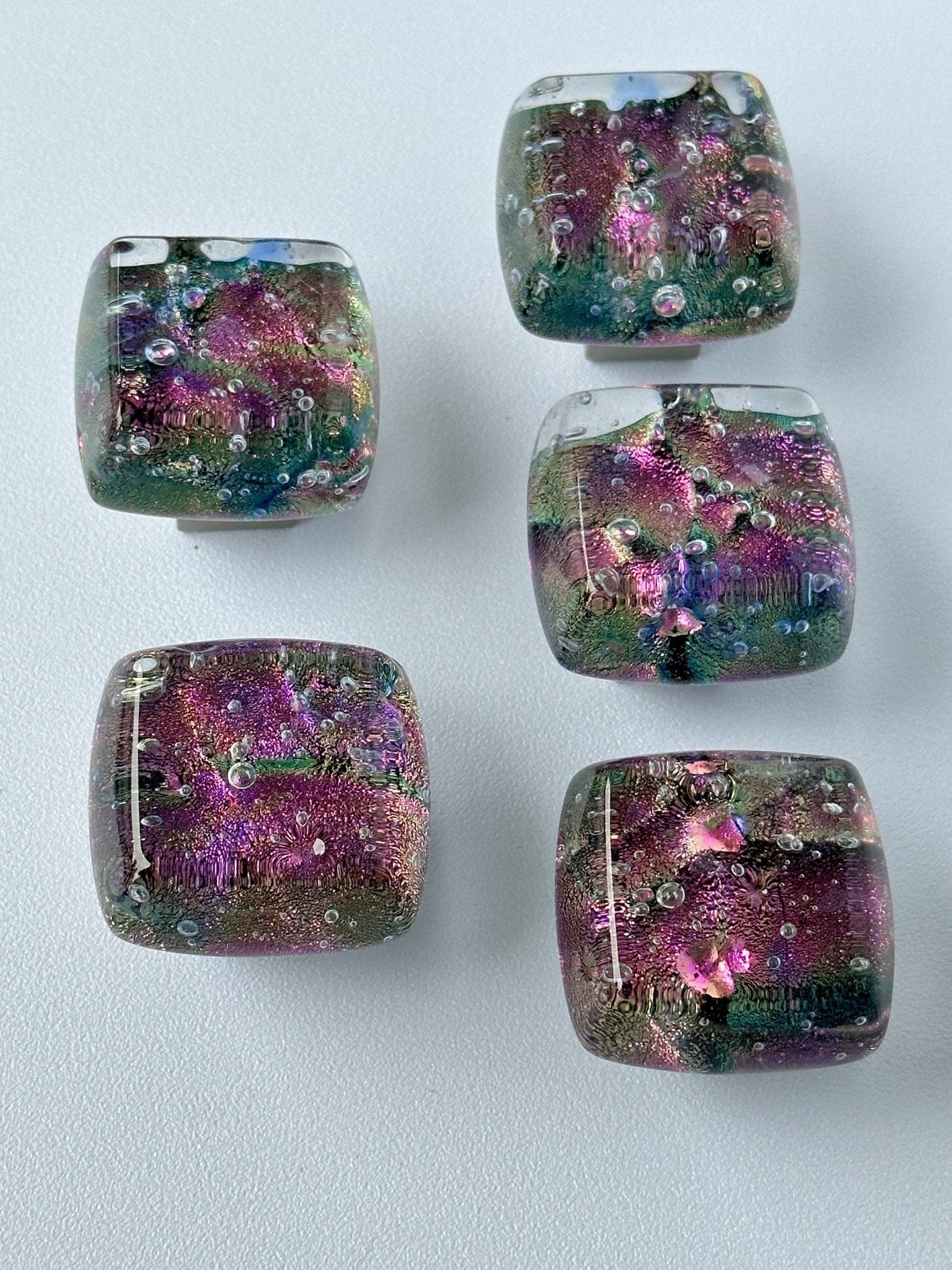 Pinks - Custom Glass Cabinet Knob - Ann Ivory Studios