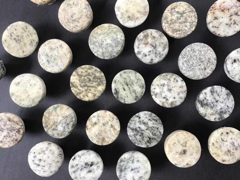 Round Stone Cabinet Knob - Rock Rounds - All Colors - Ann Ivory Studios