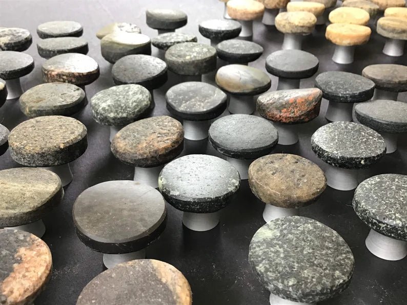 Round Stone Cabinet Knob - Rock Rounds - All Colors - Ann Ivory Studios