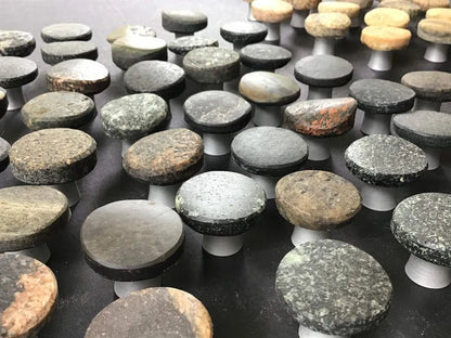 Round Stone Cabinet Knob - Rock Rounds - All Colors - Ann Ivory Studios