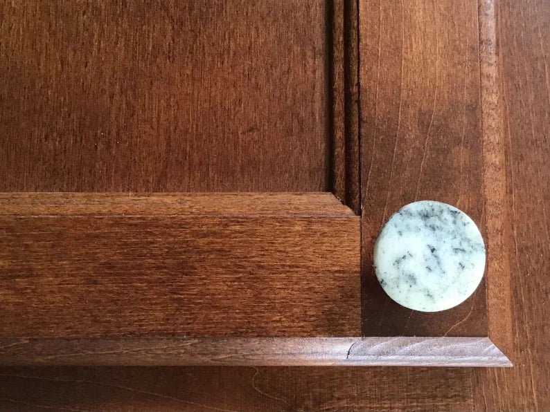 Round Stone Cabinet Knob - Rock Rounds - All Colors - Ann Ivory Studios