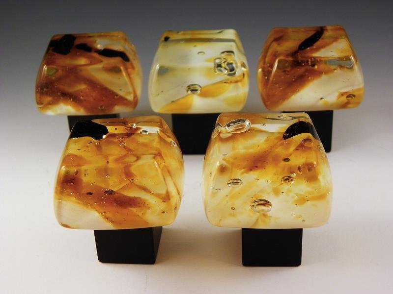 Rum Raisin - Custom Glass Cabinet Knob - Ann Ivory Studios