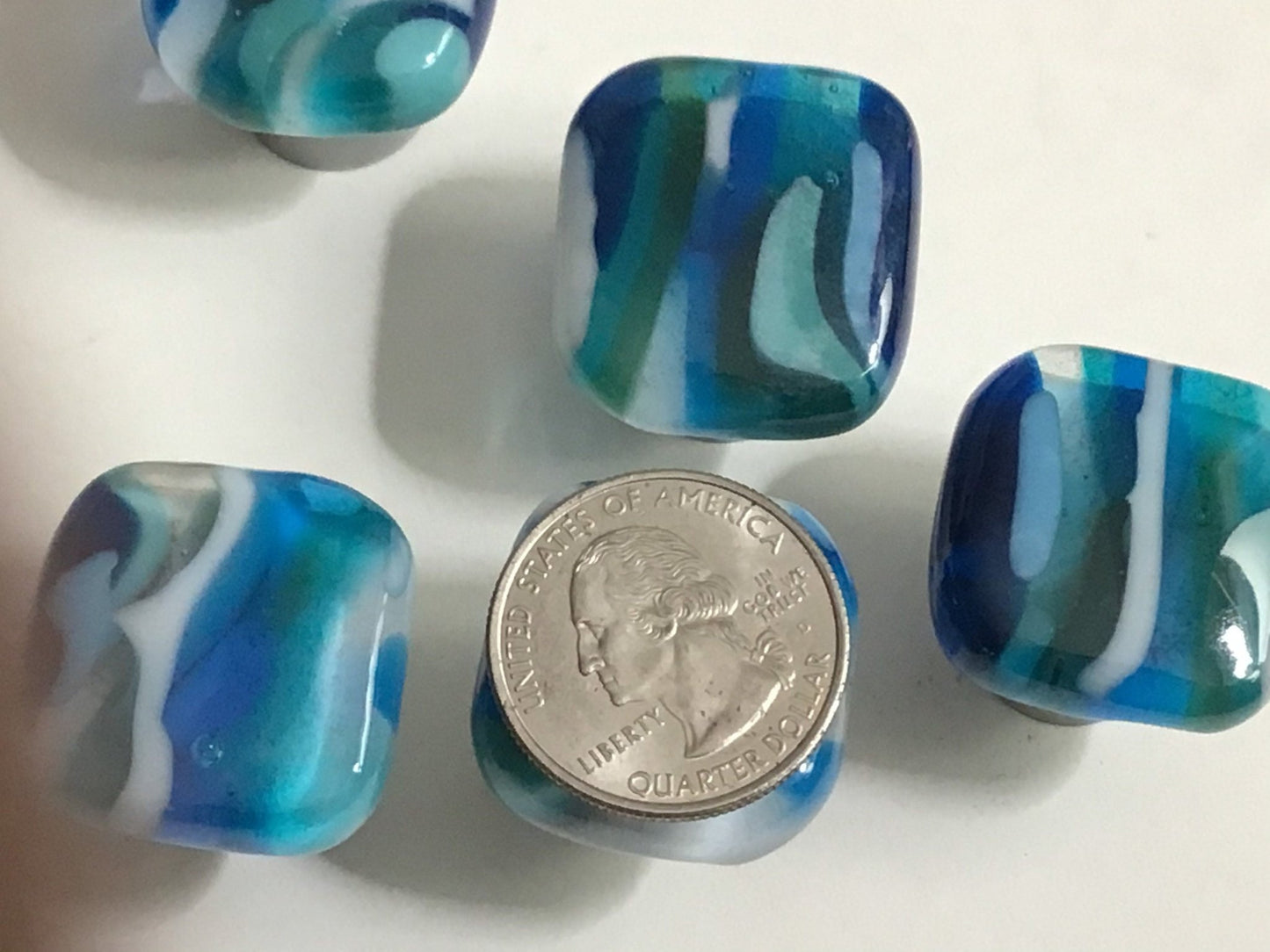 Seascapes Small - Custom Glass Knob - Ann Ivory Studios