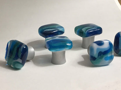 Seascapes Small - Custom Glass Knob - Ann Ivory Studios