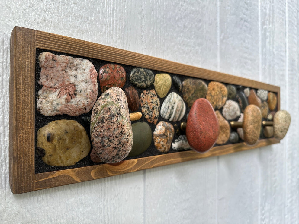 Rock Coat Rack- Sliced Lake Stone – Ann Ivory Studios