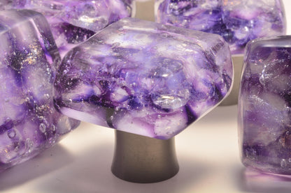 Spirit of Amethyst - Limited Edition Custom Glass Cabinet Knob - Ann Ivory Studios