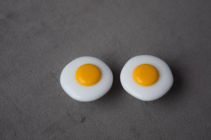 Sunny Side Up Egg - Multiple Sizes - Custom Glass Cabinet Knob - Ann Ivory Studios