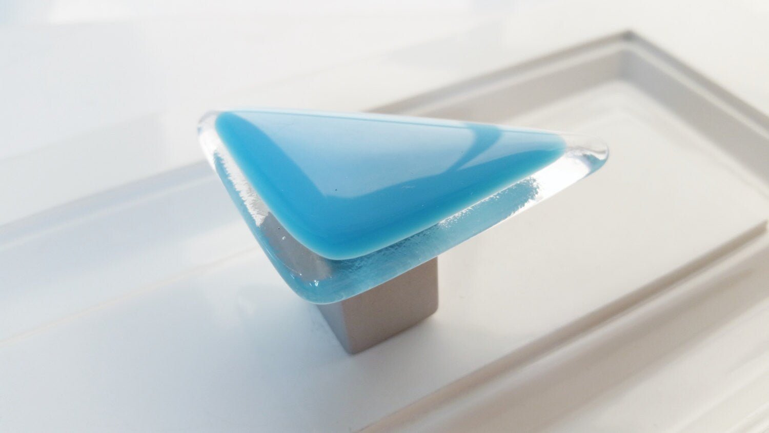 Triangles - Custom Glass Cabinet Knobs - Ann Ivory Studios