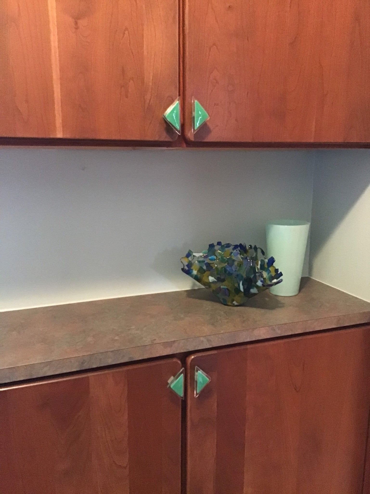 Triangles - Custom Glass Cabinet Knobs - Ann Ivory Studios