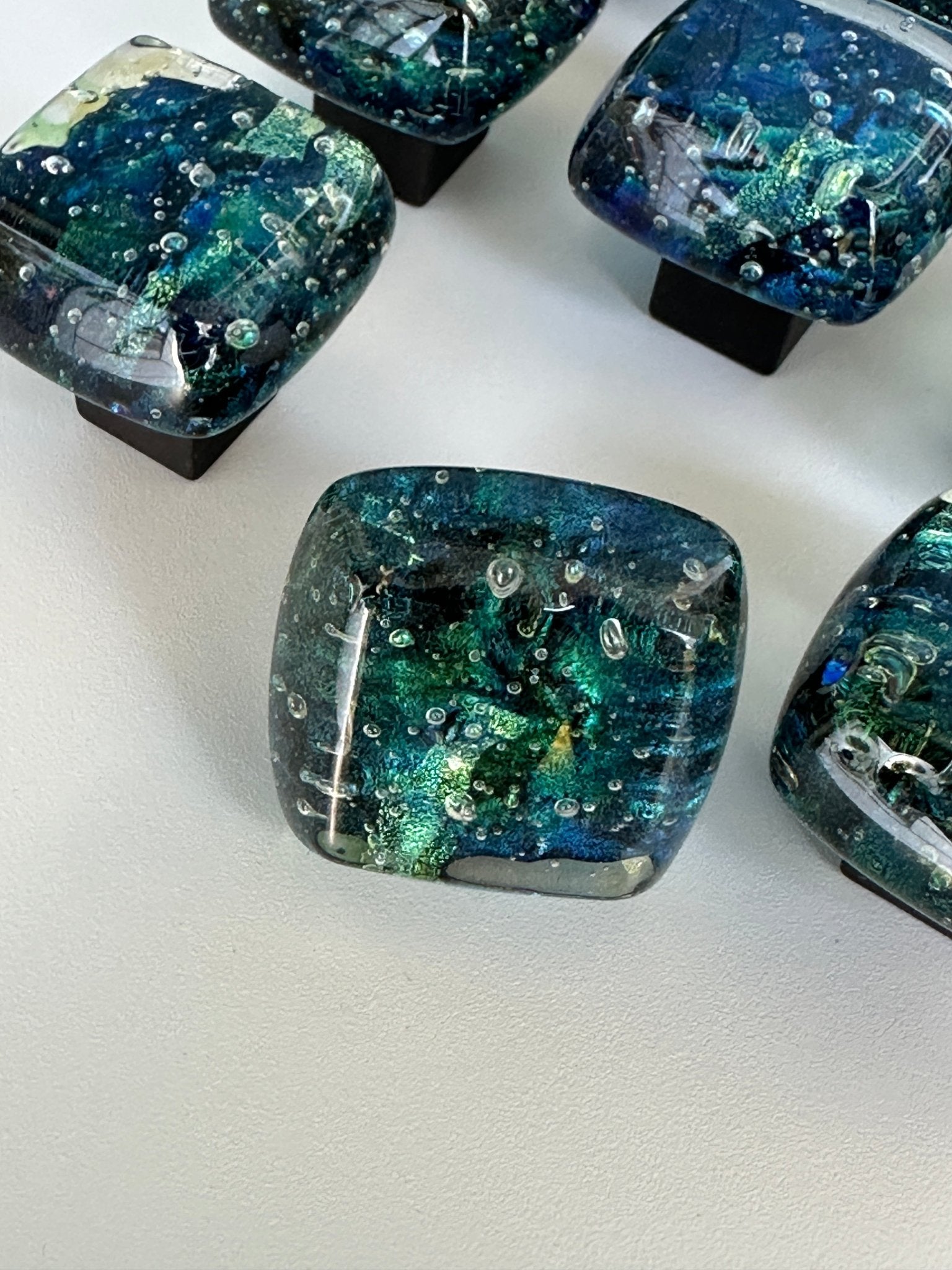 Verde Waters - custom Glass Cabinet Knob - Ann Ivory Studios