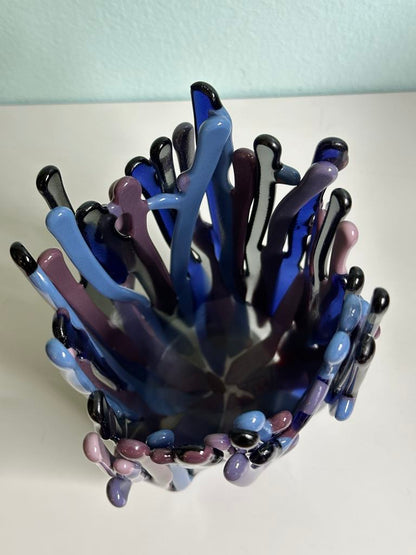 Purple and Blue Wildflower Vase