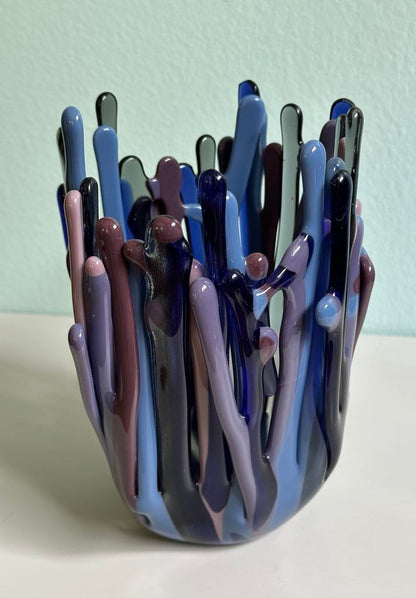 Purple and Blue Wildflower Vase